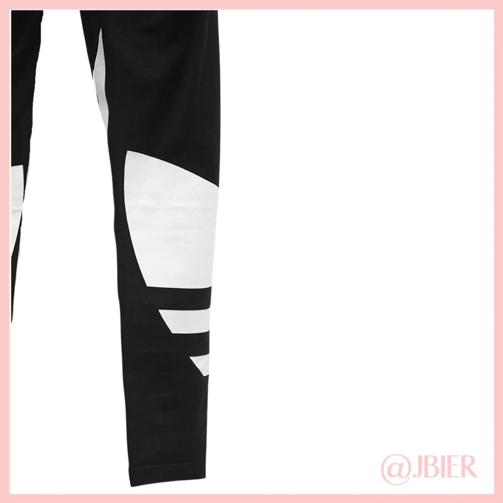 Adidas Black Logo Leggings - Picture 8 of 10